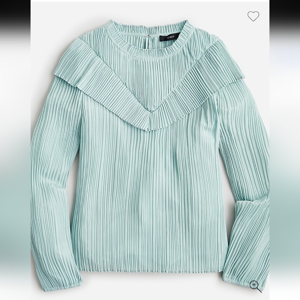 J.Crew Crinkle-chiffon V-detail top